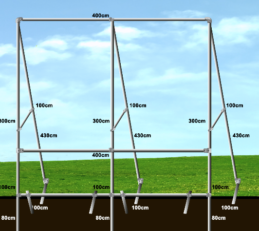 Vrijstaand spandoekframe