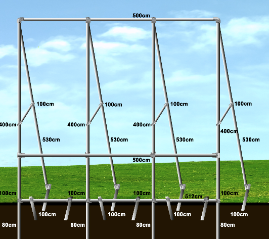 Vrijstaand spandoekframe