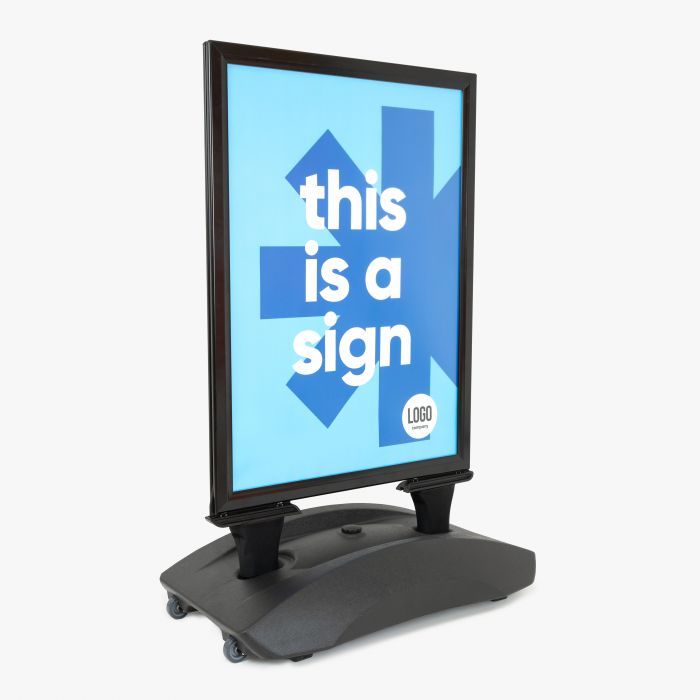 Stoepborden met watertank zwart